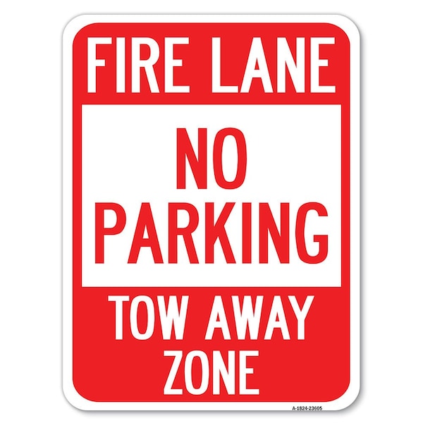 Signmission No Parking Tow-Away Zone Heavy-Gauge Aluminum Rust Proof Parking Sign, 18" x 24", A-1824-23605 A-1824-23605 - main